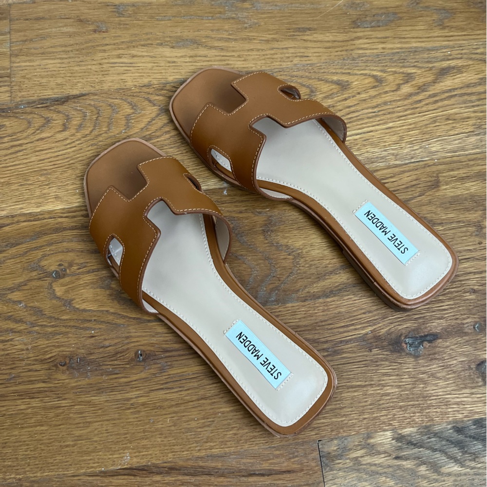 Steve Madden Hadyn Slide In Cognac 9.5m - image 3